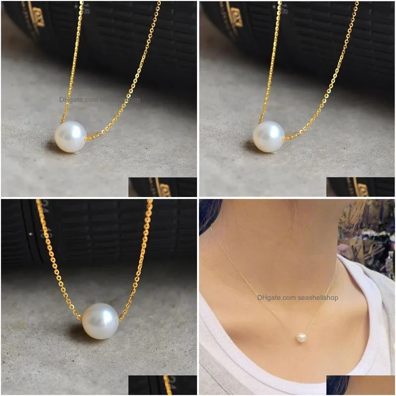 Pendant Necklaces Fashion Super Sweet Imitation Pearl Necklace Ball Droplets Pendants Necklaces Jewelry Accessories For Drop Delivery Dhpwb