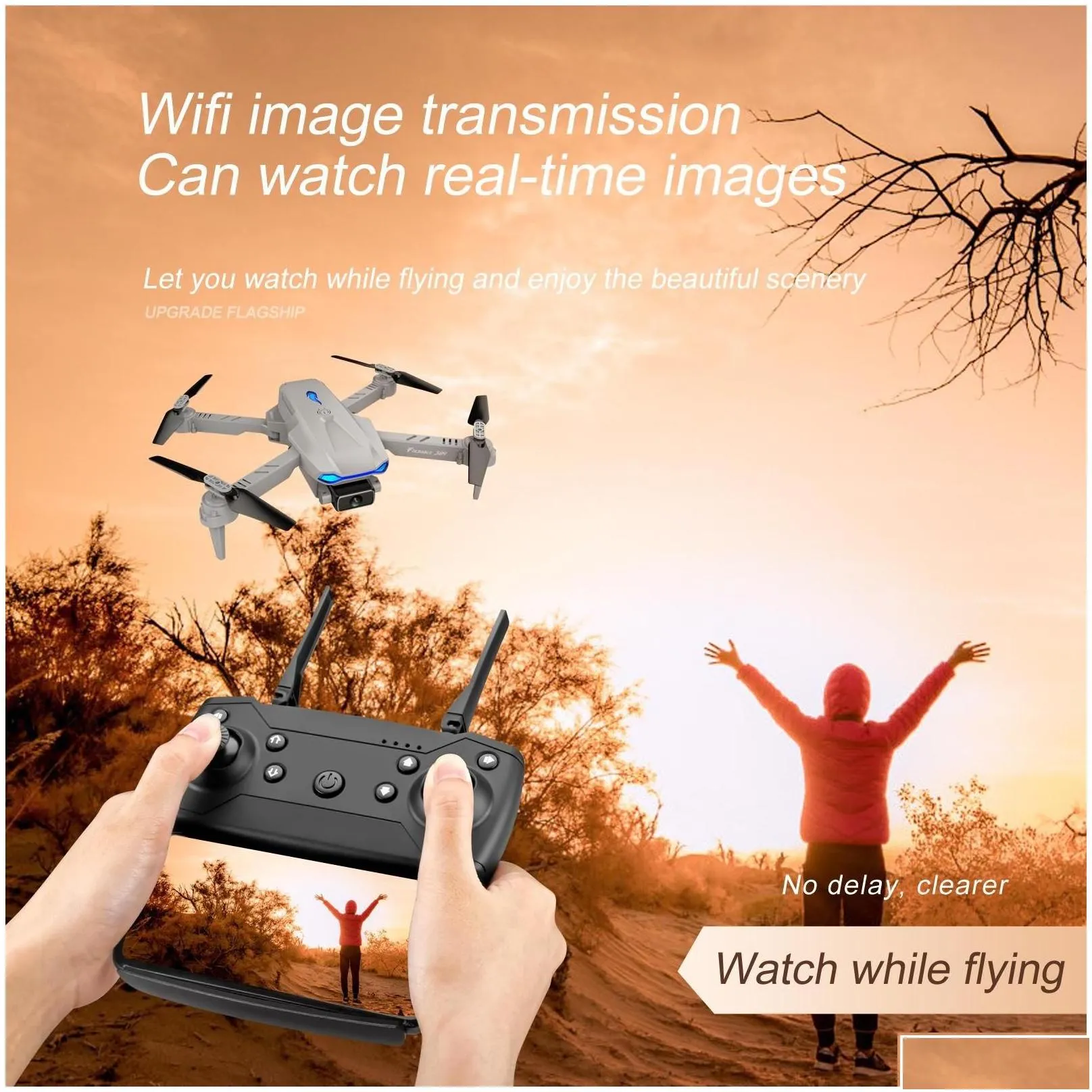 electric/rc aircraft 50 off mystery box drone with 4k camera for adts kids drones remote control clogodile head boy christmas birthd