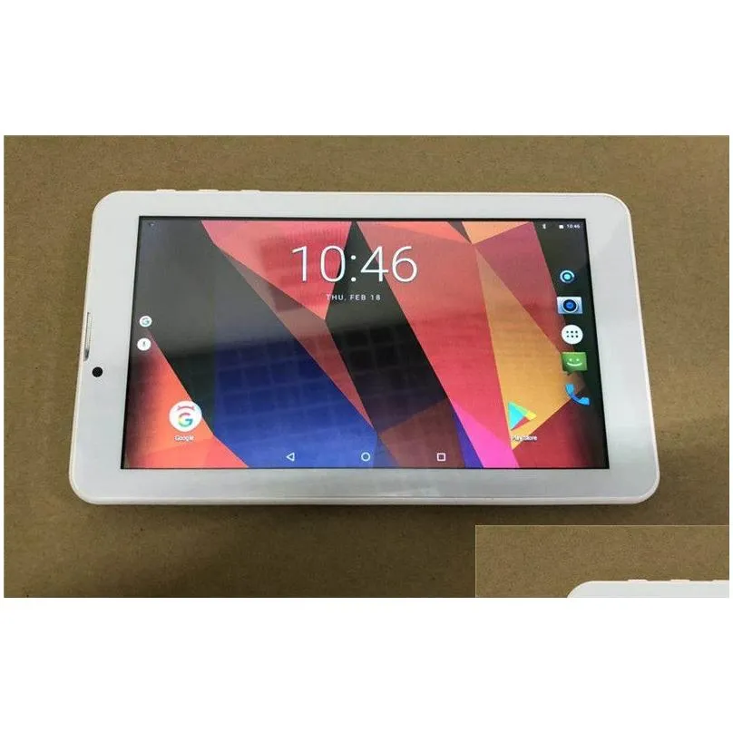 168 3G 7 Inch Phabet Phone Call Tablet Pc 1024*600 px Capactive Screen Mtk8312 Quad Core Cpu Ram 1GB Rom 8GB ROM Android 7.0 System Gps