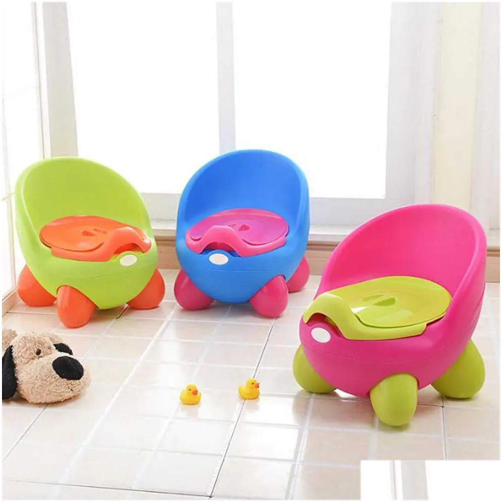 Baby Portable Child Toilet Cartoon Travel Seat Kids Training Potty Chair Cute Plastic Urinal Potty Colorful Pot For Children LJ201110