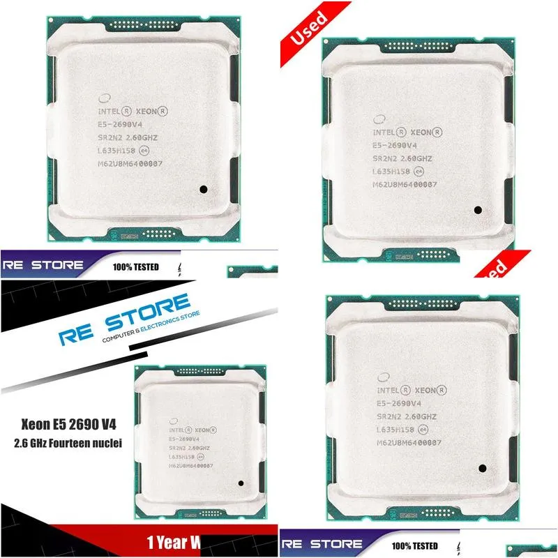 CPUs Used Intel Xeon E5 2690 V4 Processor 2.6GHz Fourteen nuclei 35M 135W 14nm LGA 2011-3 CPU 230925