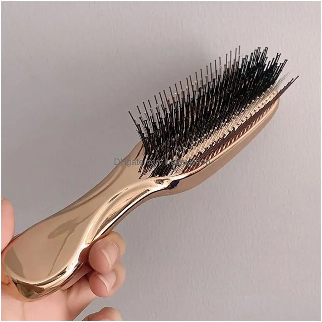 Hair Brushes Japanese Premium Head Masr Scalp Brush Hair Shampoo Wet Plastic Detangling Cleaning Comb Rose Gold Drop Delivery Hair Pro Dhgrx