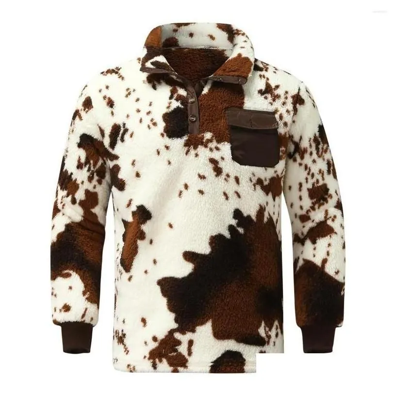 mens jackets mens cow teddy bear fleece fur jacket winter casual solid thicken plover jumper coats male clothes sweatshirts drop de