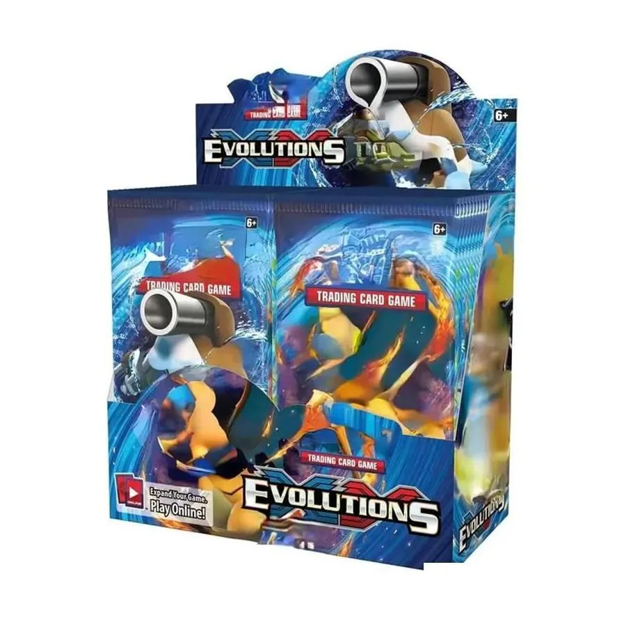 card games 324 pcs cards tcg xy evolutions booster display box 36 packs game kids collection toys gift paper324h drop delivery gifts