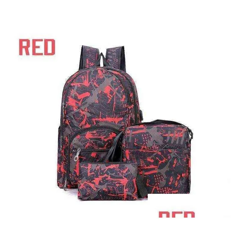 2020 Cheap out door outdoor bags camouflage travel backpack computer bag Oxford Brake chain middle school student bag many colors