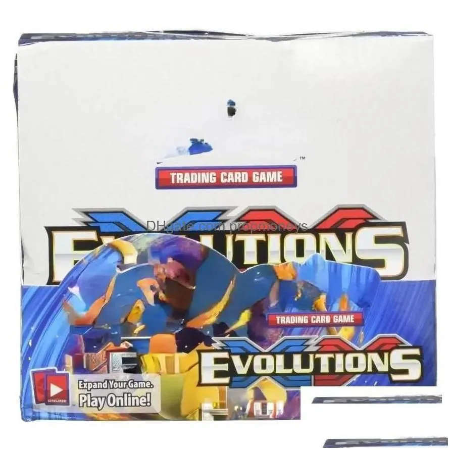 card games 324 pcs cards tcg xy evolutions booster display box 36 packs game kids collection toys gift paper drop delivery gifts puz