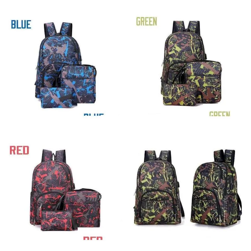 2021 Best out door outdoor bags camouflage travel backpack computer bag Oxford Brake chain middle school student bag many colors