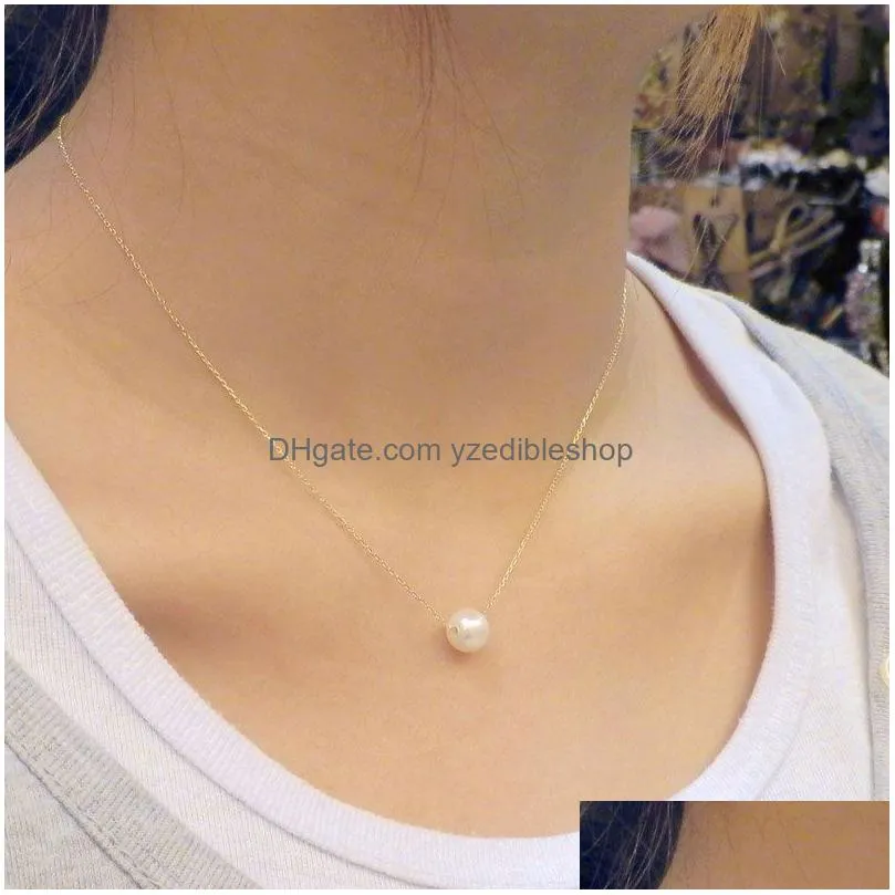 fashion super sweet imitation pearl necklace ball droplets pendants necklaces jewelry accessories for women