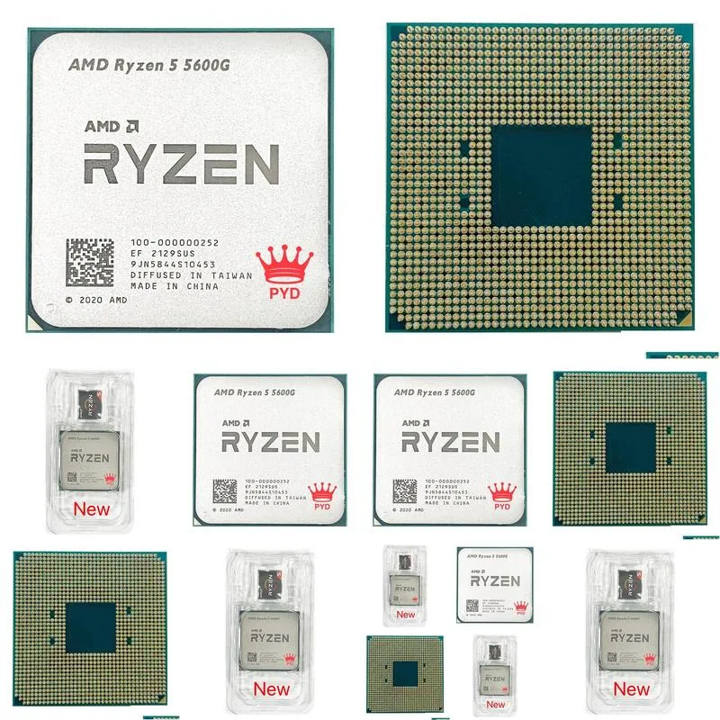 CPUs Ryzen 5 5600G R5 3 9GHz Six Core Twelve Thread 65W CPU Processor L3=16M 100 000000252 Socket AM4 NO cooler 230712