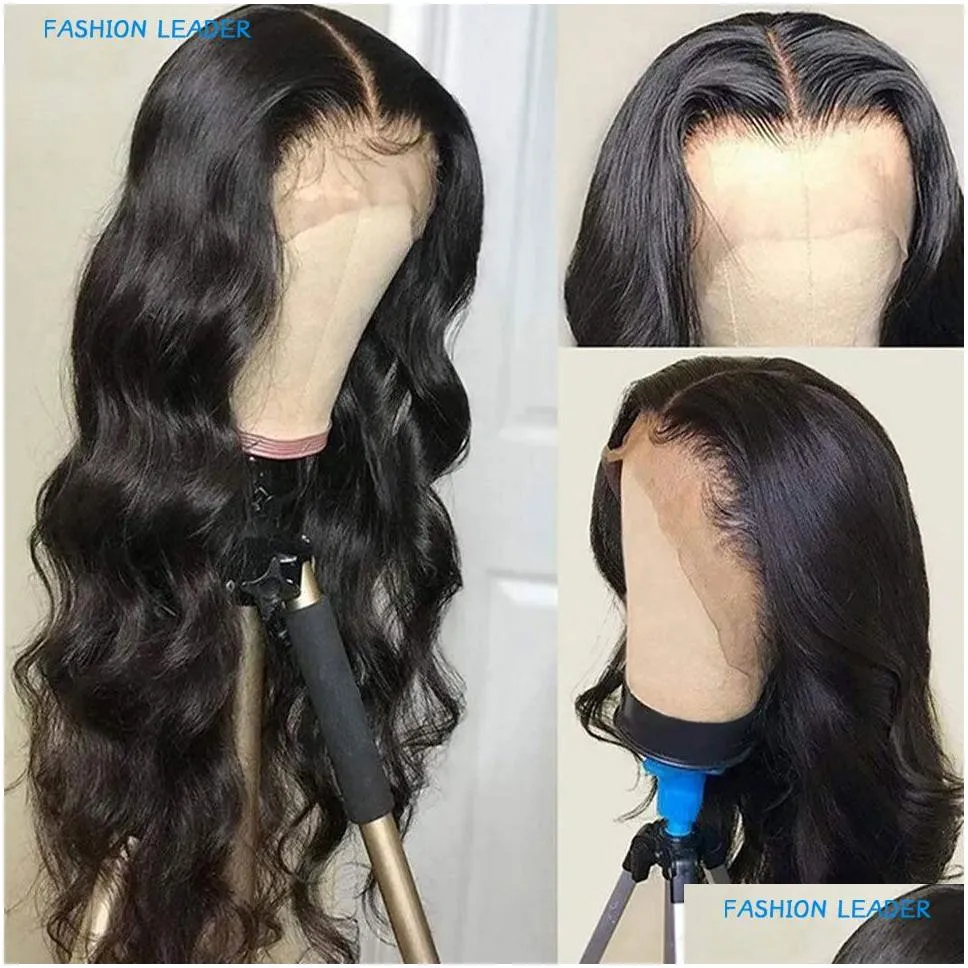 Body Wave Lace Front Wig 13x4 Lace Front Wig Pre Plucked Brazilian Wavy Human Hair Remy Transparent Lace Frontal Wigs for Women