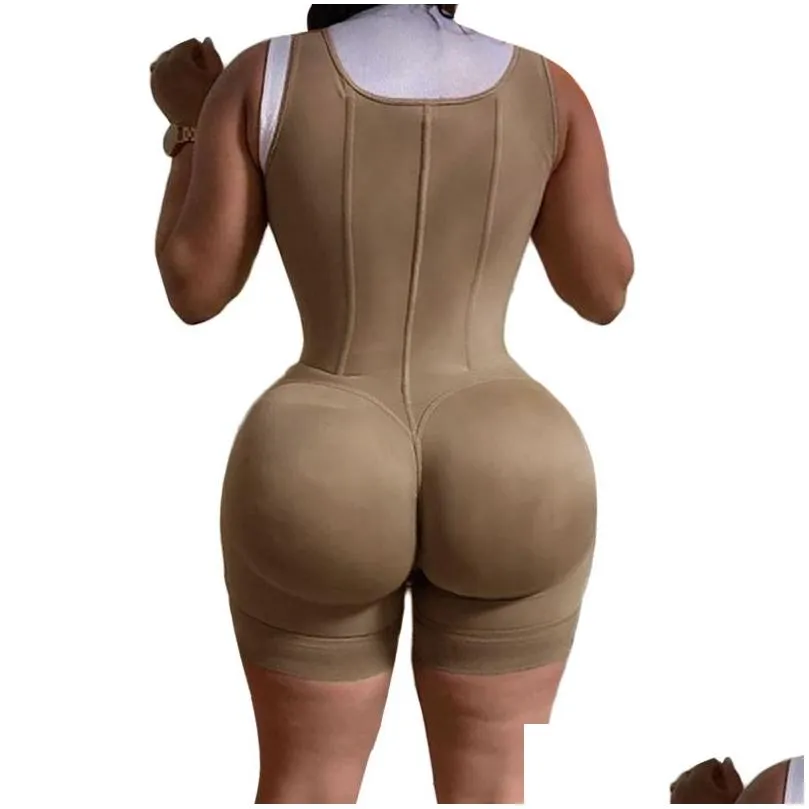 Waist Tummy Shaper Women Post-operative Open Bust High Compression Shapewear Trainer Butt Lifter Slimming Corset  Fajas Colombianas