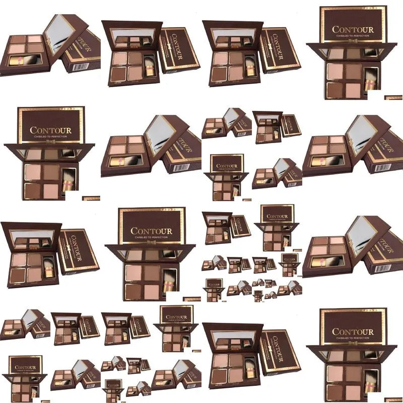 contour kit highlighters eyeshadow palette nude color cosmetics face concealer makeup chocolate with brush in stock