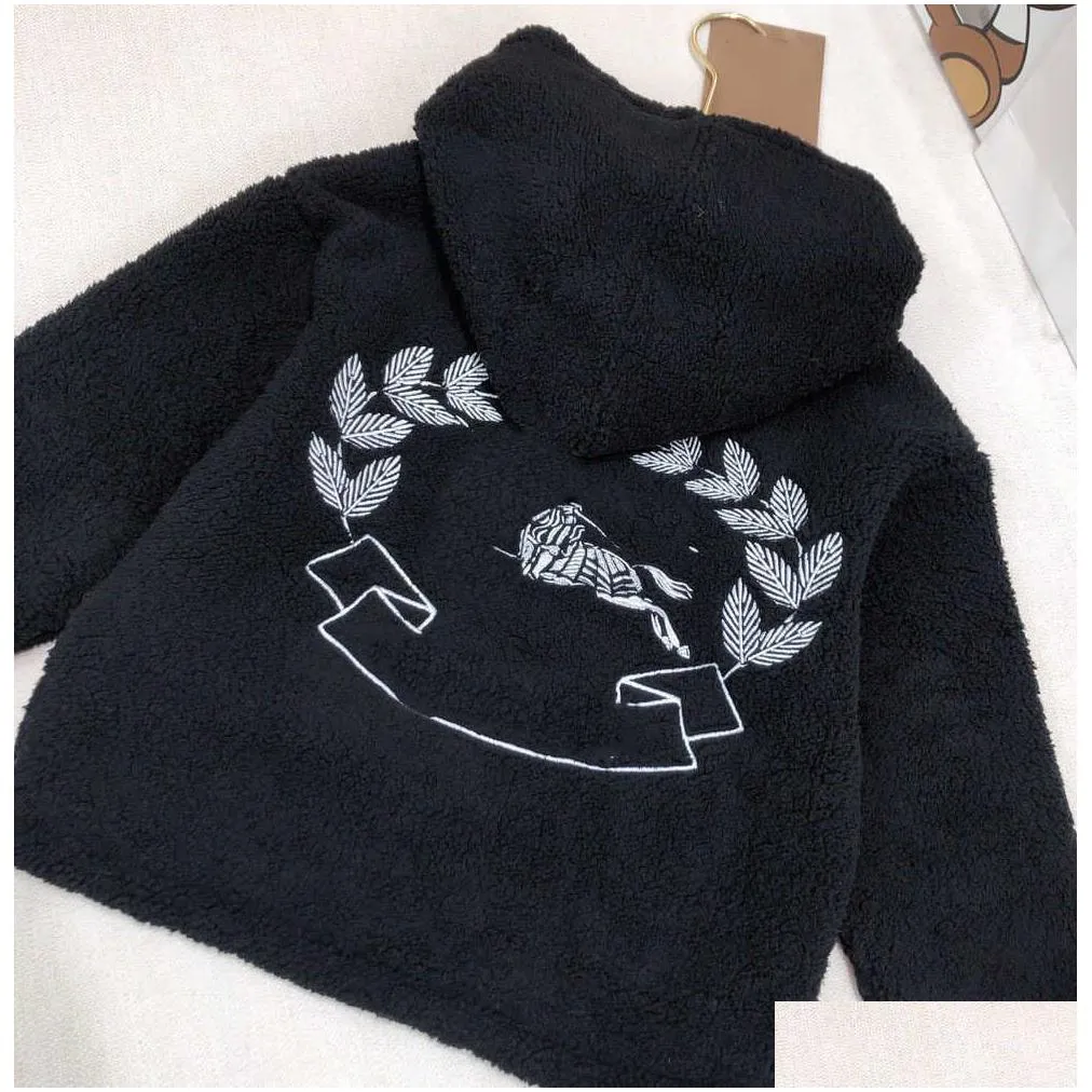 Brand designer kids hoodie Abdominal pocket decoration baby sweater Size 100-160 Autumn Back logo print boy girl pullover Nov25