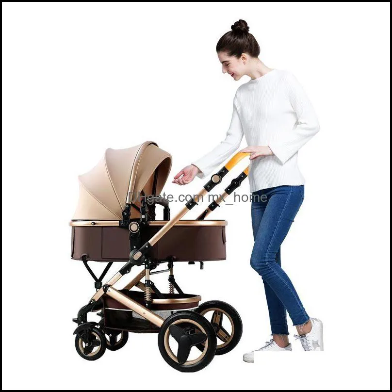 baby stroller 3 in 1 mom stroller luxury travel pram carriage basket babies car seat and cart mxhome