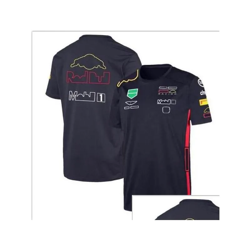  f1 racing polo suit summer team lapel shirt same style customization