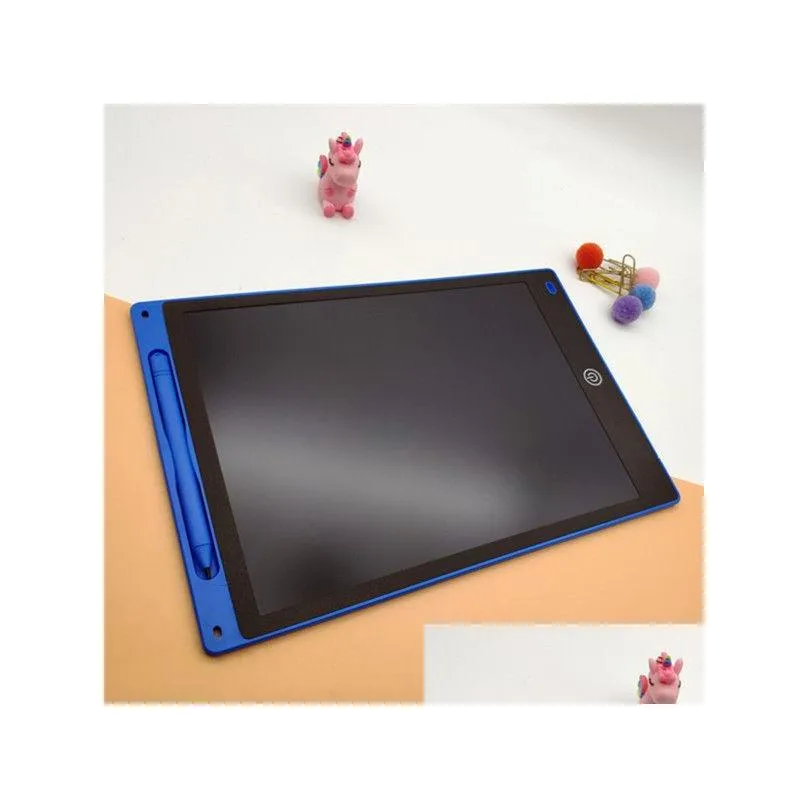 12 inch LCD Writing Tablet Drawing Board Blackboard Handwriting Pads Gift for Adults Kids Paperless Notepad Tablets Memos Green or color handwriting With
