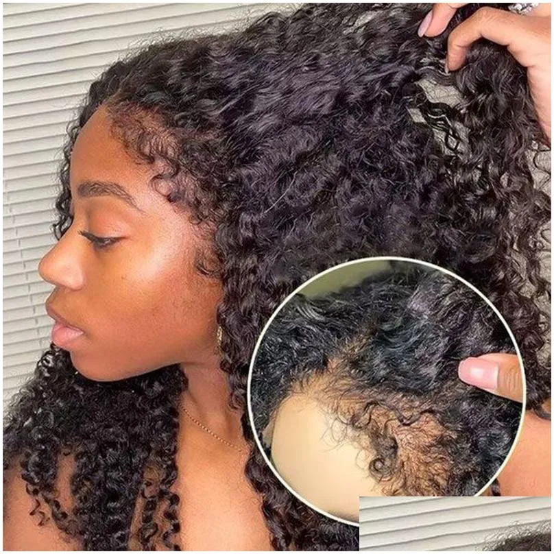 360 Lace Frontal Human Hair Deep Wave Frontal Wigs Kinky Curly Human Hair Wig Brazilian Water Wave HD Lace Synthetic Wigs For Women