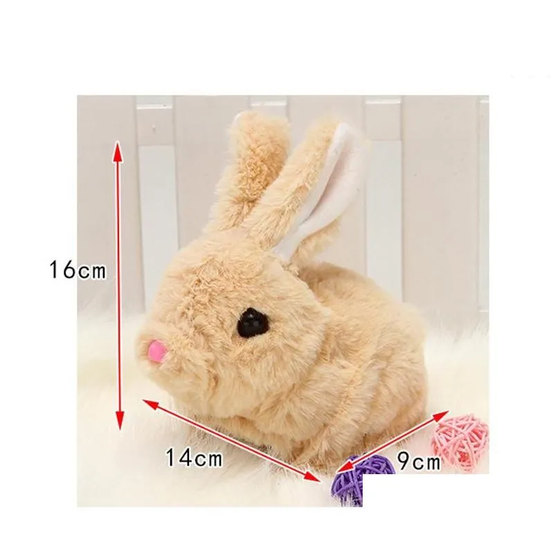 Electronic Pet Toys New Design Soft Cute Interactive Teddy Electric Rabbit Doll Stuffed Animal Plush Toys Drop Delivery Toys Gifts Nov Dhmlf
