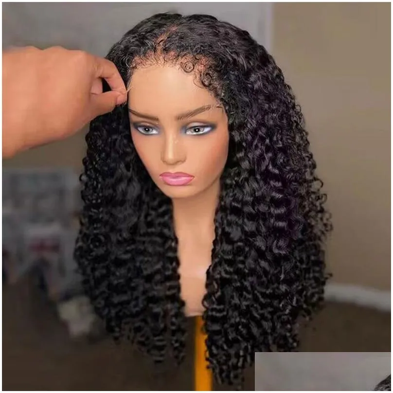 360 Lace Frontal Human Hair Deep Wave Frontal Wigs Kinky Curly Human Hair Wig Brazilian Water Wave HD Lace Synthetic Wigs For Women