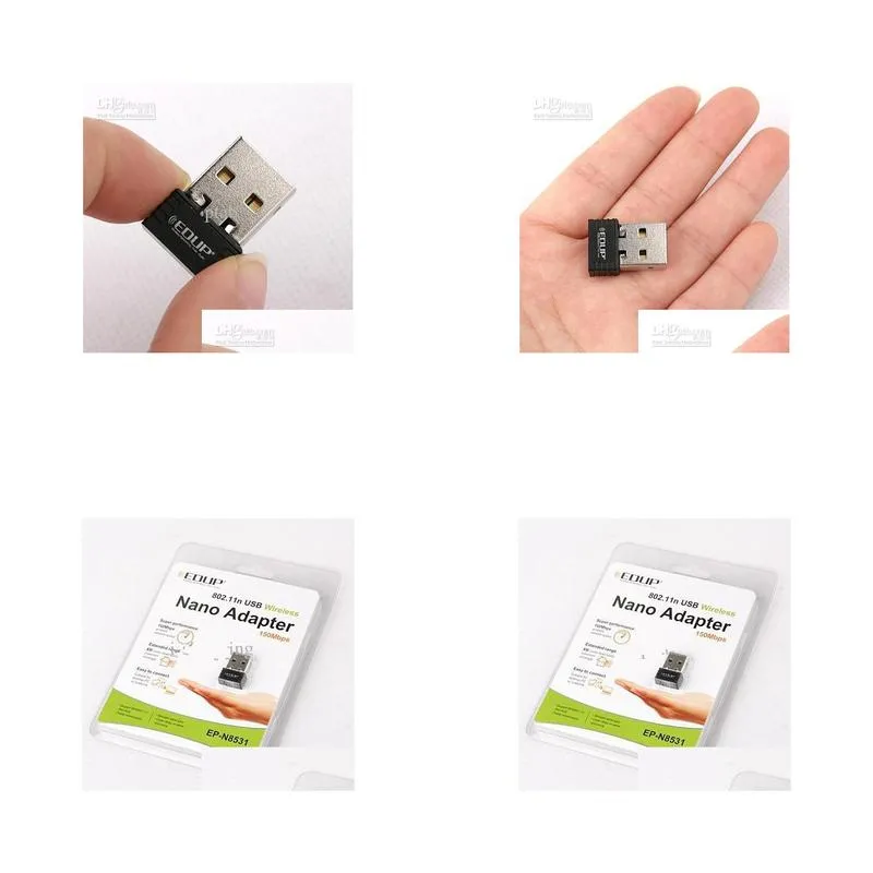 Wholesale - Free DHL 100PCS EDUP EP-N8531 150Mbps 802.11n/g/b USB WIFI Wireless Nano MINI Adapter Adaptor