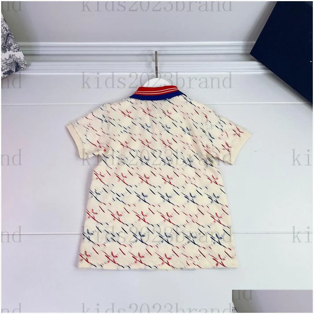 2023SS children cotton embroidery t-shirt luxury boys outfit kids high-end T-shirts summer designer tees round neck cotton tops Eco-friendly printing t