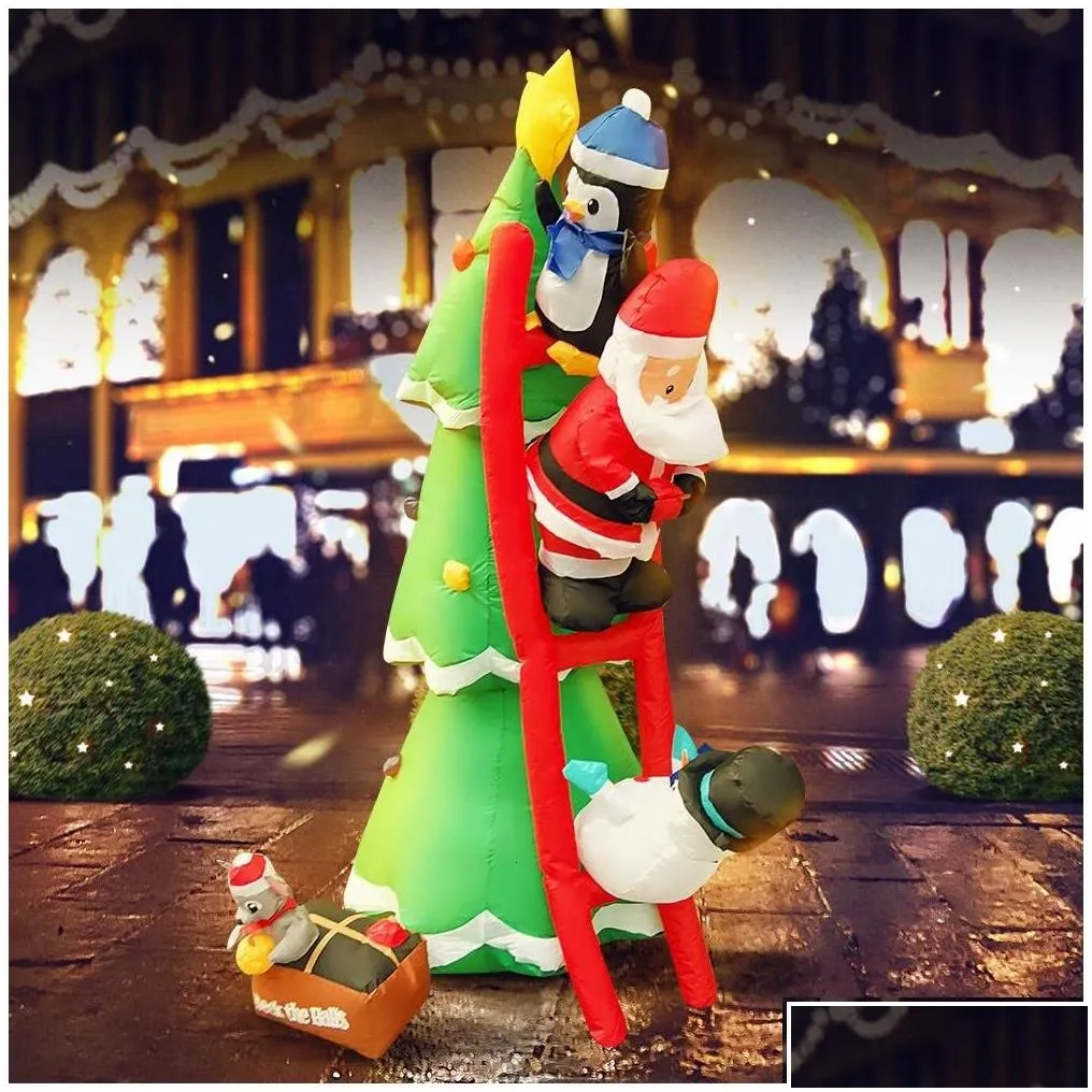 christmas decorations santa claus inflatable decoration for home outdoor xmas elk pling sleigh snowman decor yard garden party arch