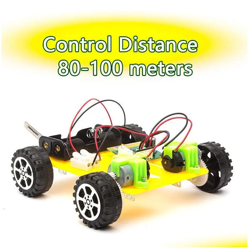 DIY Plastic Model Kit Mobile Phone Remote Control Toy Set Kids Physics Science Experiment Assembled rc cars radio control LJ200918