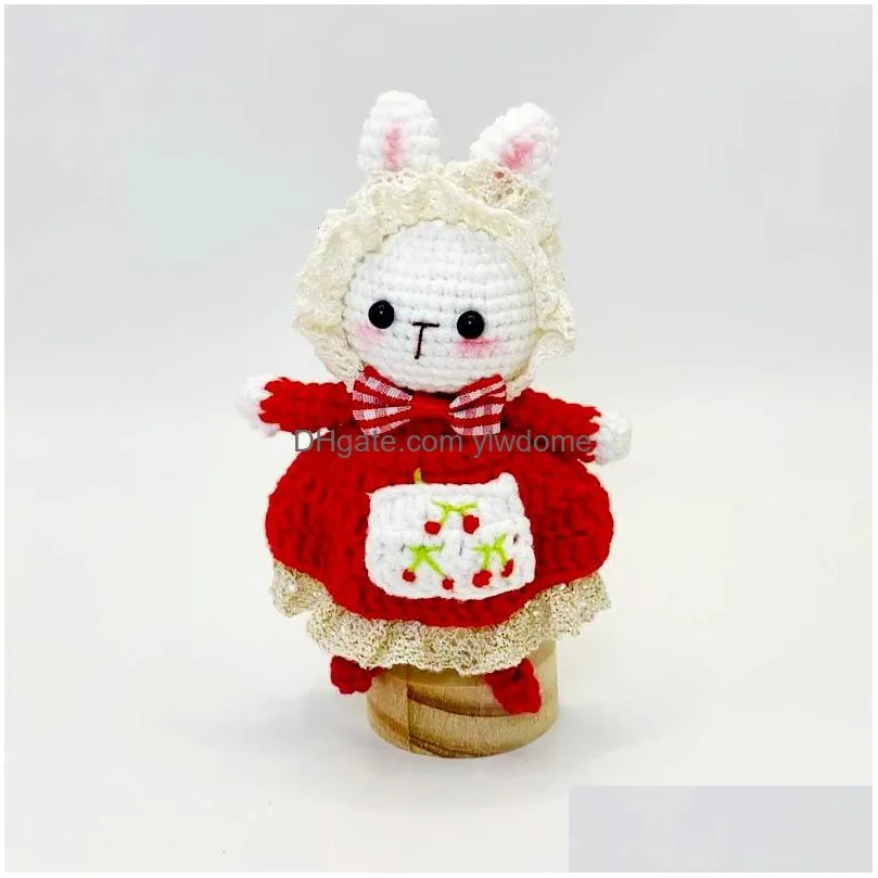 Plush Keychains Handmade Clogheted Countryside Rabbit Ornament - Ideal For Gifting And Hanging As A Pendant Drop Delivery Toys Gifts S Dhe4W