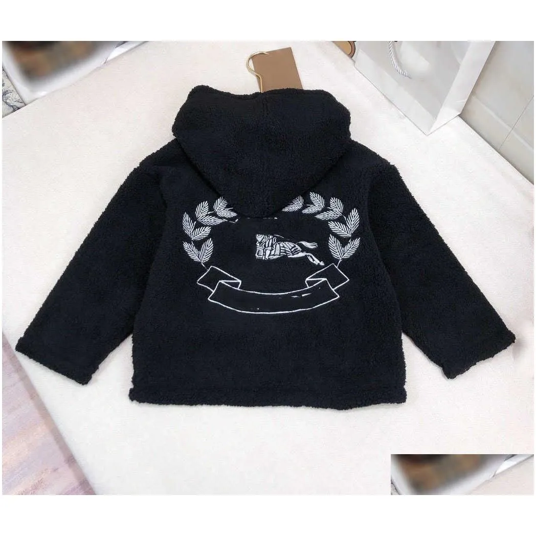 Brand designer kids hoodie Abdominal pocket decoration baby sweater Size 100-160 Autumn Back logo print boy girl pullover Nov25