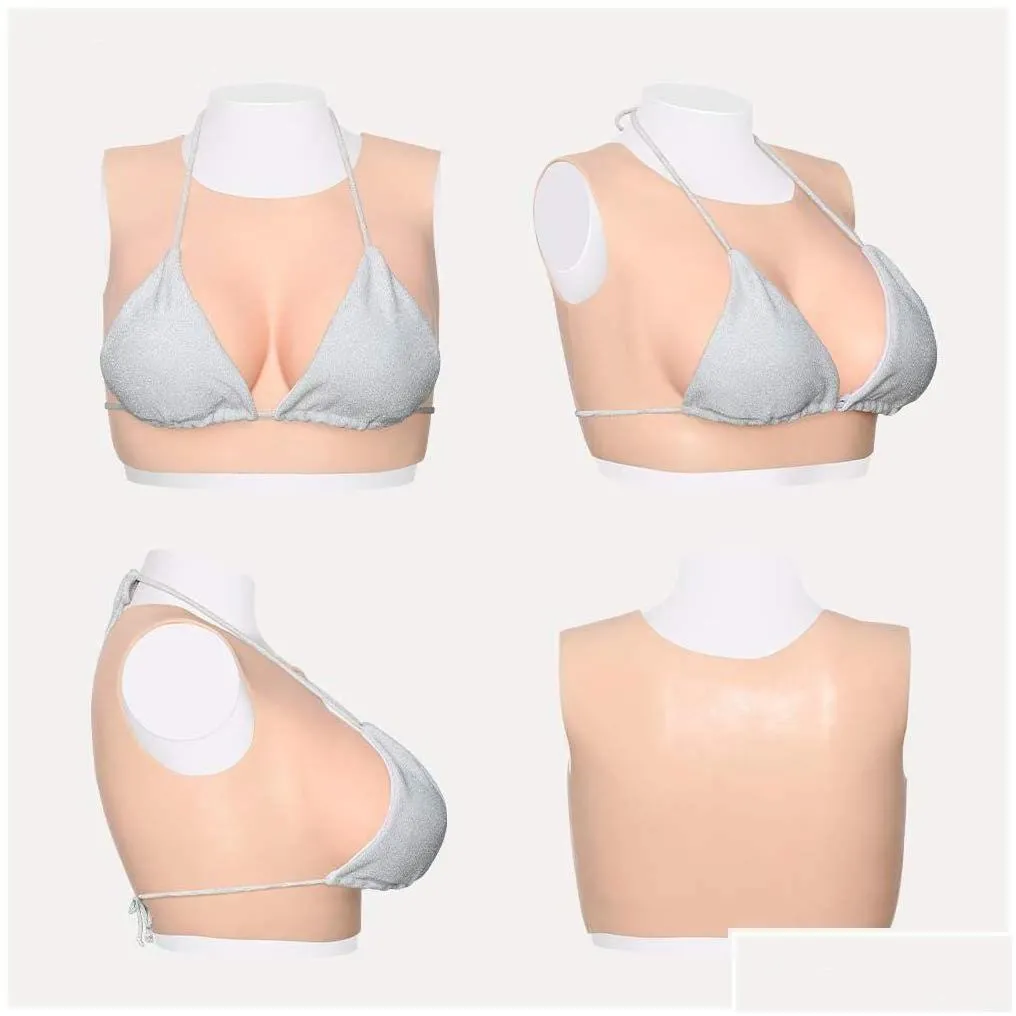 breast form sile breastplates round collar b-g cupbreastplates for drag queen crossdresser cosplay breastplate cotton filled drop del