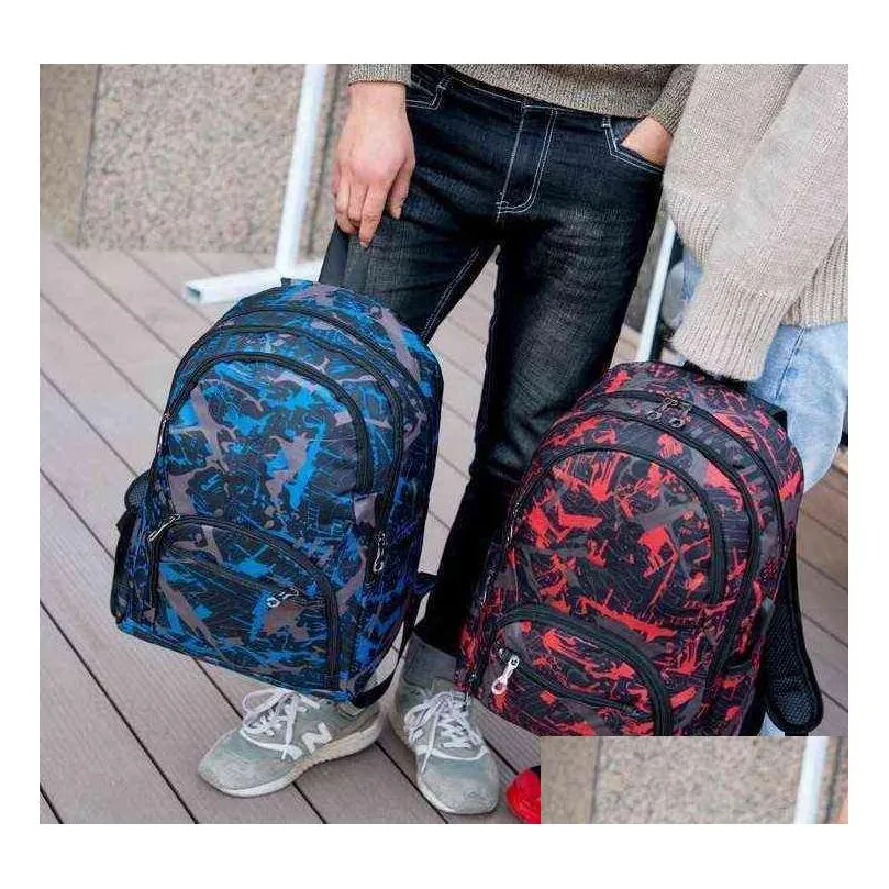 2025 TOP QUALITY out door outdoor bags camouflage travel backpack computer bag Oxford Brake chain middle school student bag many colors