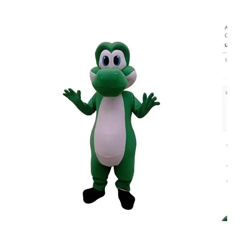 Cartoon Clothing Adult Yoshi Mascot Costumes Halloween Fancy Party Dress Cartoon Character Carnival Xmas Easter Advertising Birthday Costume