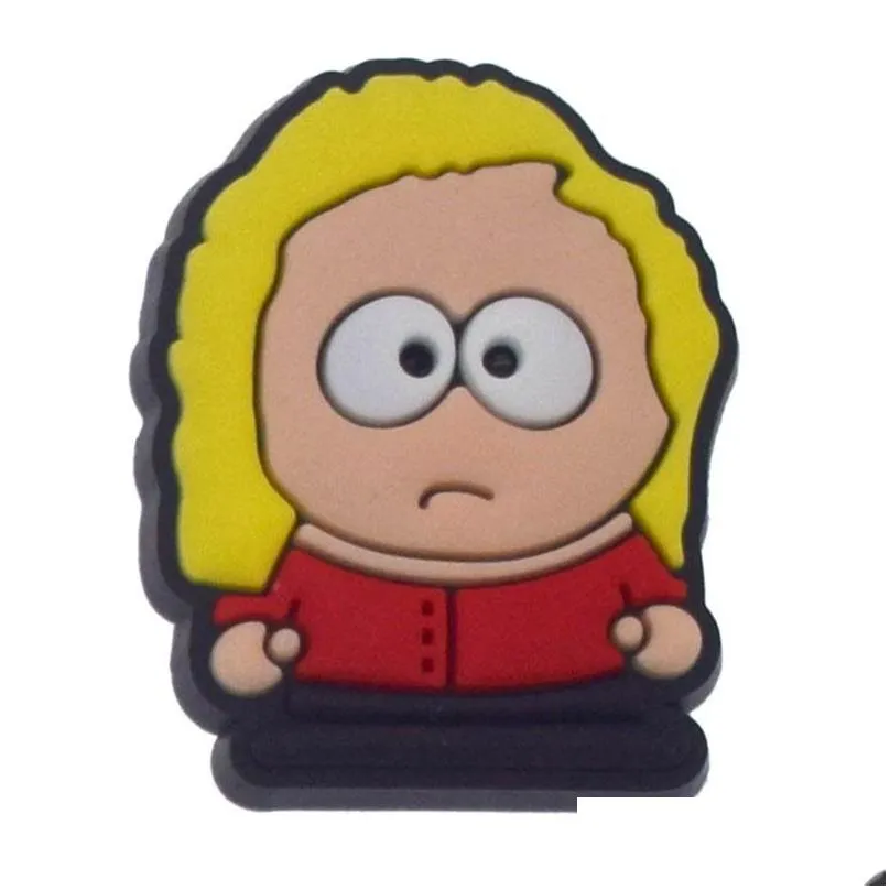 anime charms wholesale childhood memories south park tv characters funny gift cartoon charms shoe accessories pvc decoration buckle soft rubber clog