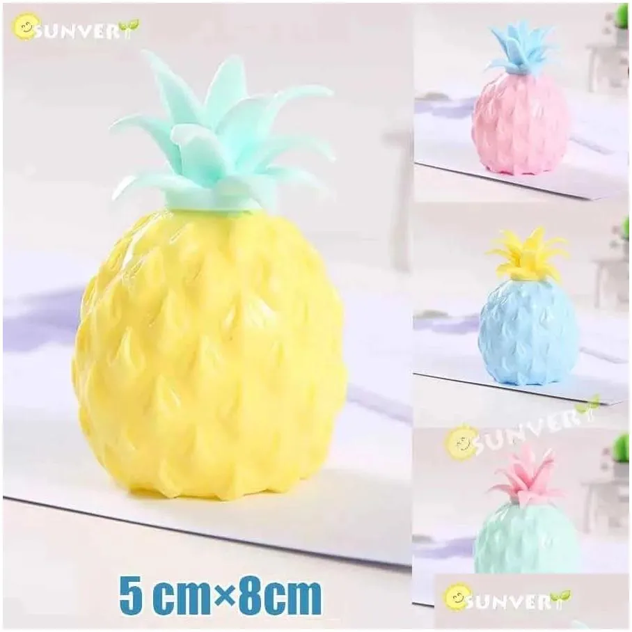 8x5cm colorful pineapple fruit toy mesh squishy anti stress balls squeeze toys decompression anxiety venting gift for kids w1584