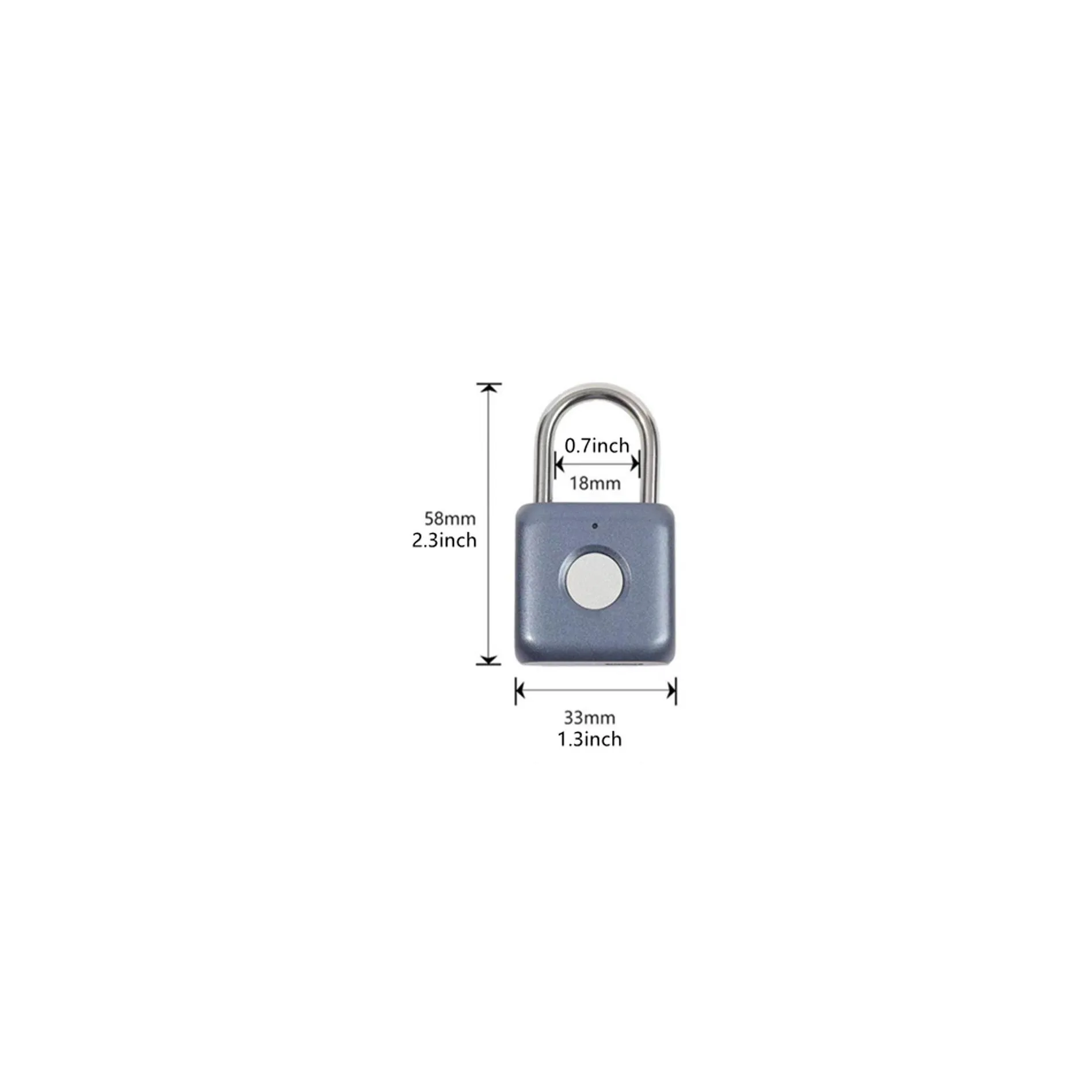 grey door locks smart padlock electronic remote control waterproof fingerprint padlock with key