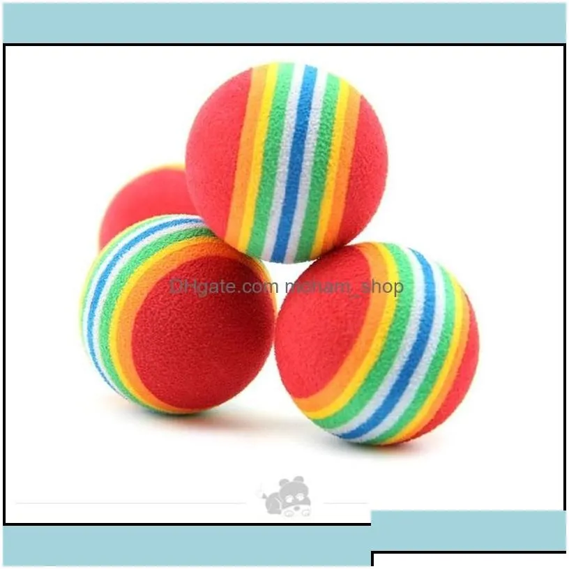 dog toys chews diameter pet toy 35mm interesting and cat super cute rainbow ball cartoon plush 186 s2 drop delivery home garden sup