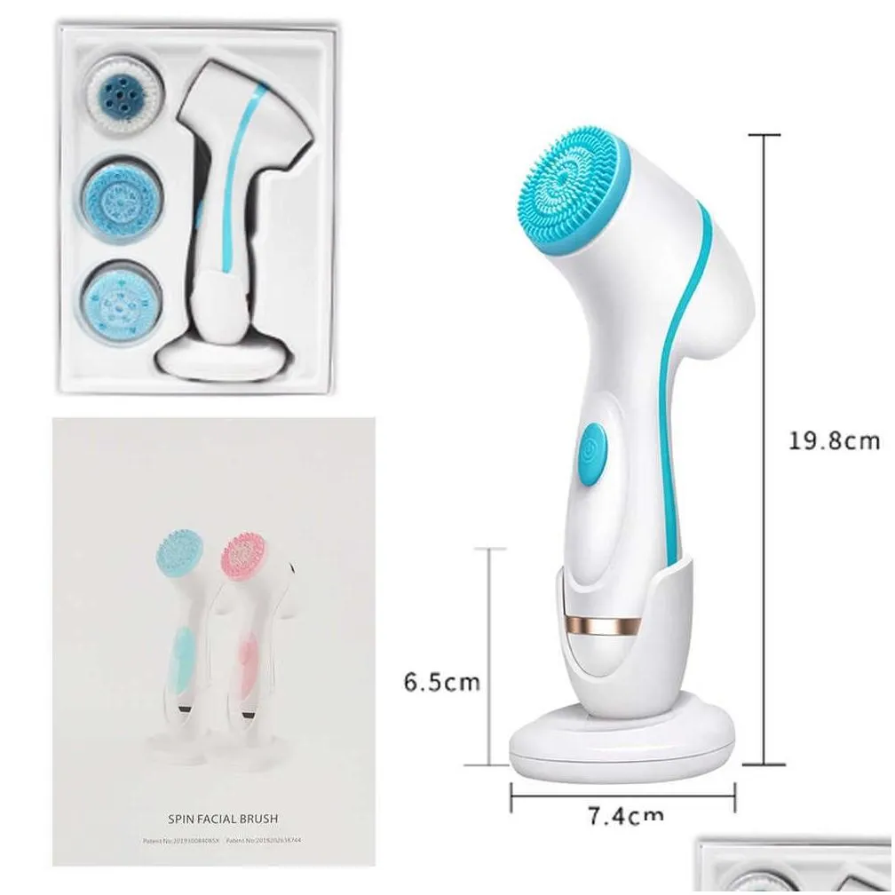 Cleansing Brush Sonic Nu Face Spin Set Galvanica Spa System For Skin Deep Cleaning Remove Blackhead Machine 220114