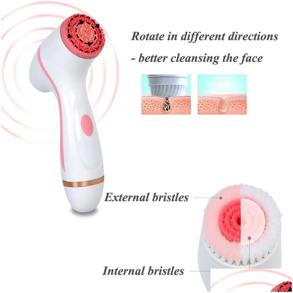 Cleansing Brush Sonic Nu Face Spin Set Galvanica Spa System For Skin Deep Cleaning Remove Blackhead Machine 220114