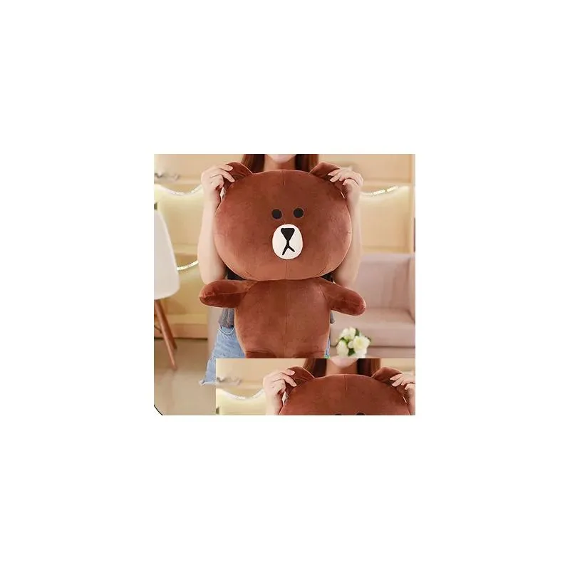 Big size Brown bear Cony rabbit plush doll soft cute stuffed toys girlfriend Couple gifts Valentine`s Day present LJ201126