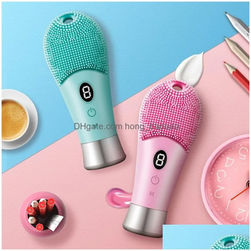 silicone facial cleansing brush electric face clean device massager vibration deep pore cleaning brushes