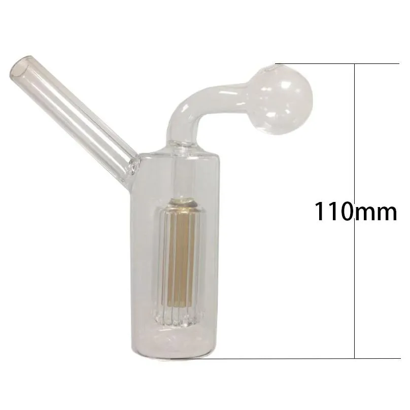 Bubbler Oil Burner Mini Glass Bongs Percolator Diffuser Water Pipes Hookah Bong Bubblers Recycle Filter Portable Smoking Dab Rigs