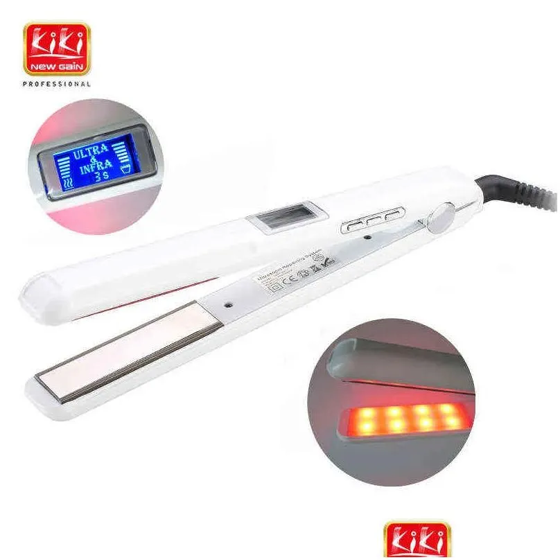 KIKI GAIN Ultrasonic & Infrared Hair Care Iron Personal Care Appliances Hair Treament Styler Cold Iron Treatment 211224