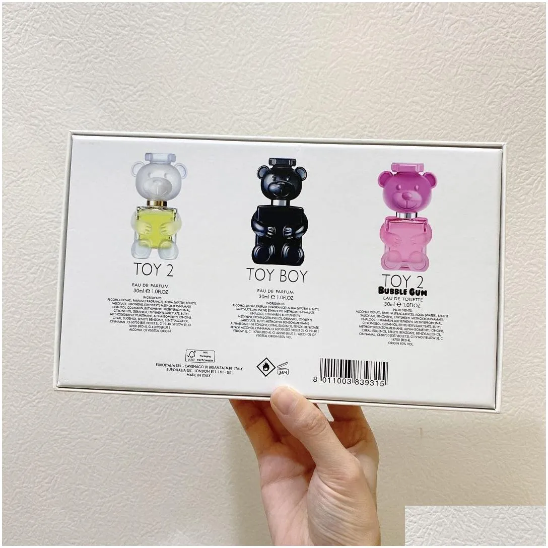 Teddy Bear Perfume 100ml Bubble Gum Eau De Parfum 3.4fl.oz Long Lasting Smell EDP Fruity Floral Notes Women Fragrance Toy Boy Cologne Spray Fast