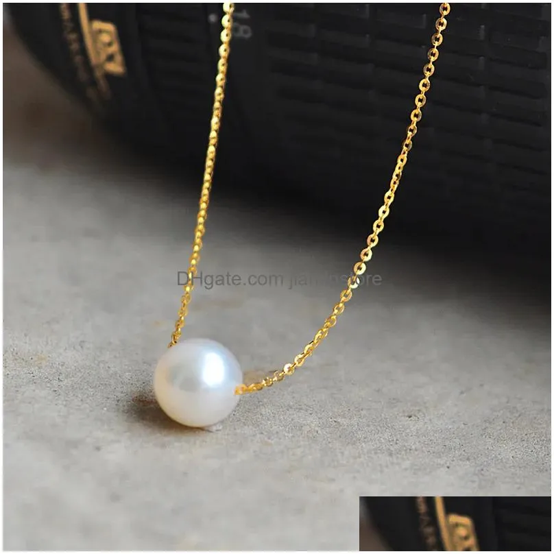 Pendant Necklaces Fashion Super Sweet Imitation Pearl Necklace Ball Droplets Pendants Necklaces Jewelry Accessories For Drop Delivery Dhglv