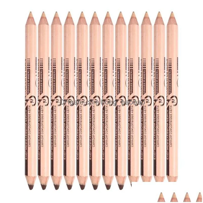  48pcs/lot maquiagem eye brow menow makeup double function eyebrow pencils concealer pencils maquillaje