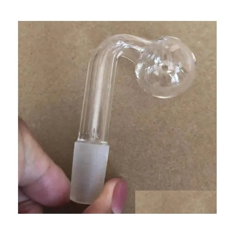 14mm Male joint 3cm big Ball glass bowls Pyrex Glass Oil Burner Pipe Transparent Clear Tobacco Bent Bowl Hookah Adapter Thick Bong Pipes Smoking Shisha