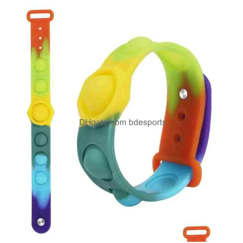 Party Favor Squeeze Toy Wristband Push Bubble Toys Bracelet Party Favor Autism Special Needs Reliever And Increase Focus5867275 Drop D Dhgax