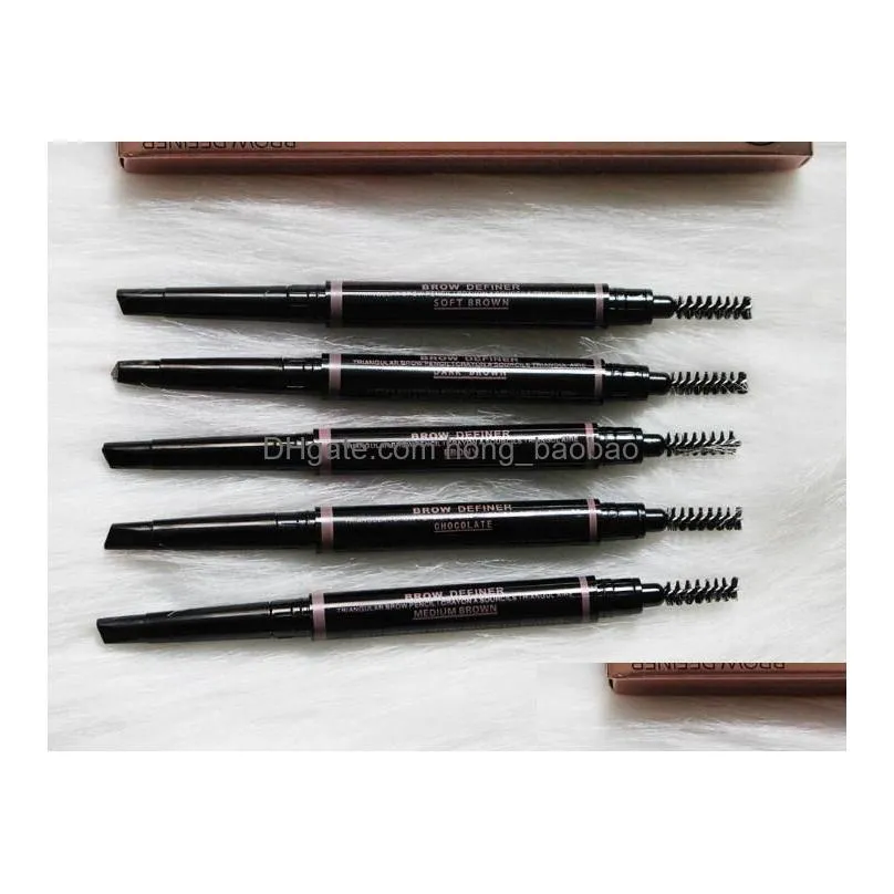 waterproof eyebrow pencil makeup automatic eyebrow pen tint cosmetics waterproof with brush long-lasting make up tool