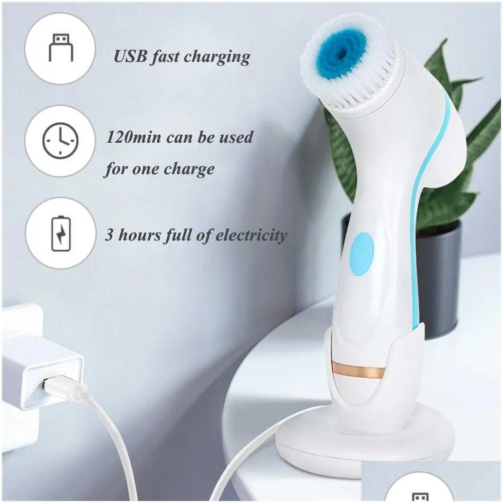 Cleansing Brush Sonic Nu Face Spin Set Galvanica Spa System For Skin Deep Cleaning Remove Blackhead Machine 220114