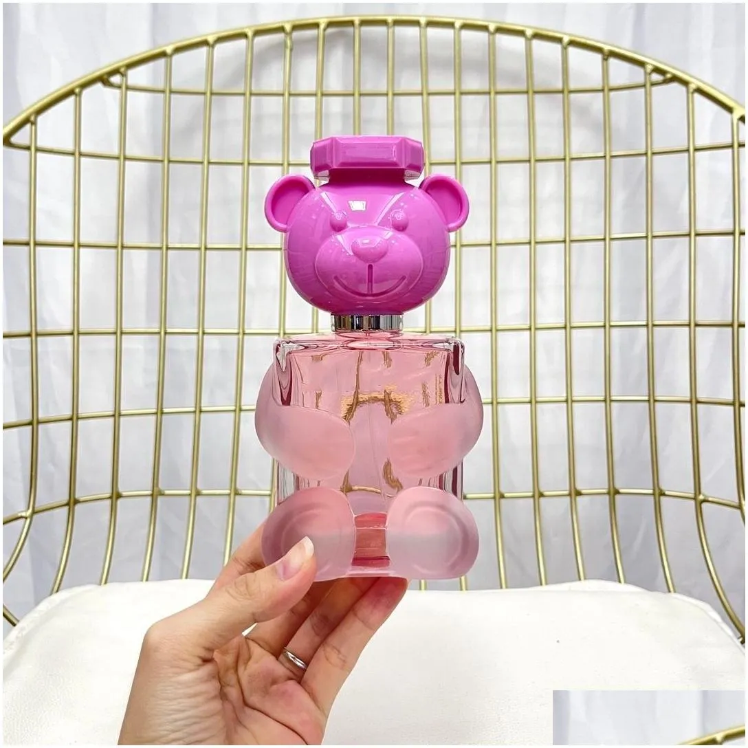 Teddy Bear Perfume 100ml Bubble Gum Eau De Parfum 3.4fl.oz Long Lasting Smell EDP Fruity Floral Notes Women Fragrance Toy Boy Cologne Spray Fast